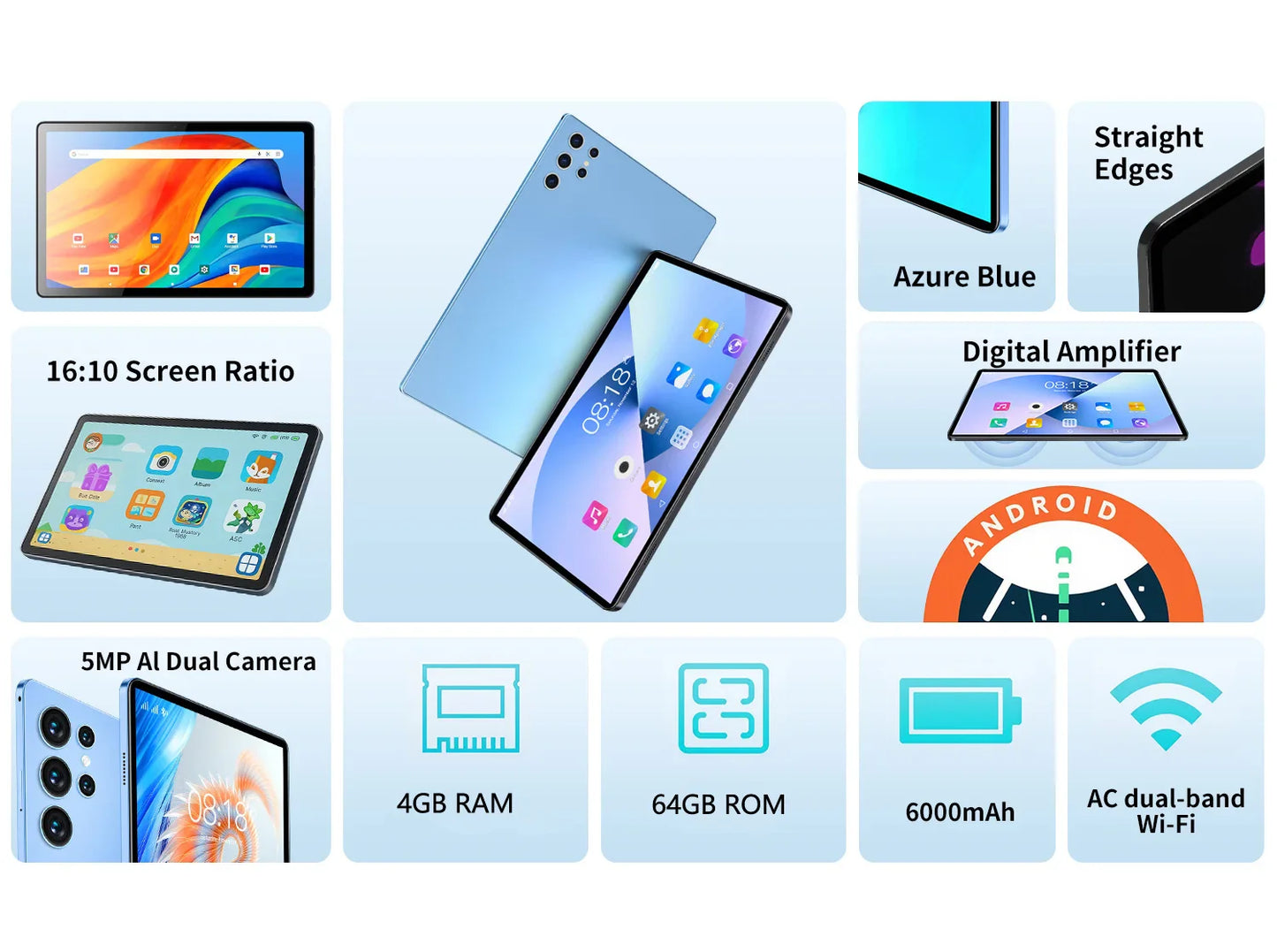 Pad 10 Pro 2025®- 10.1 Inch HD Octa Core 4GB 64GB Dual SIM Android Tablet